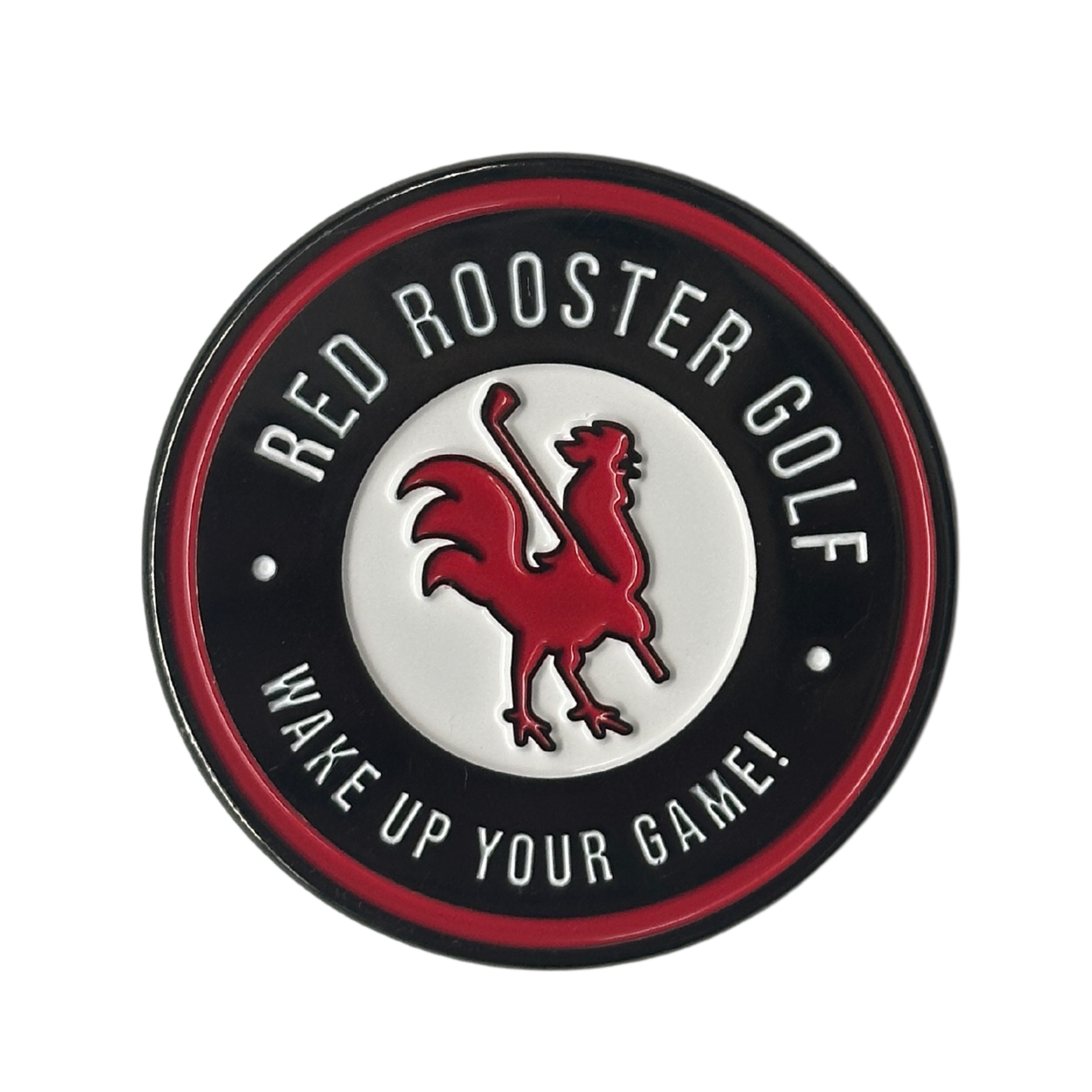 The Clutch - Ball Markers Black (The Crow) Red Rooster Golf Inc.