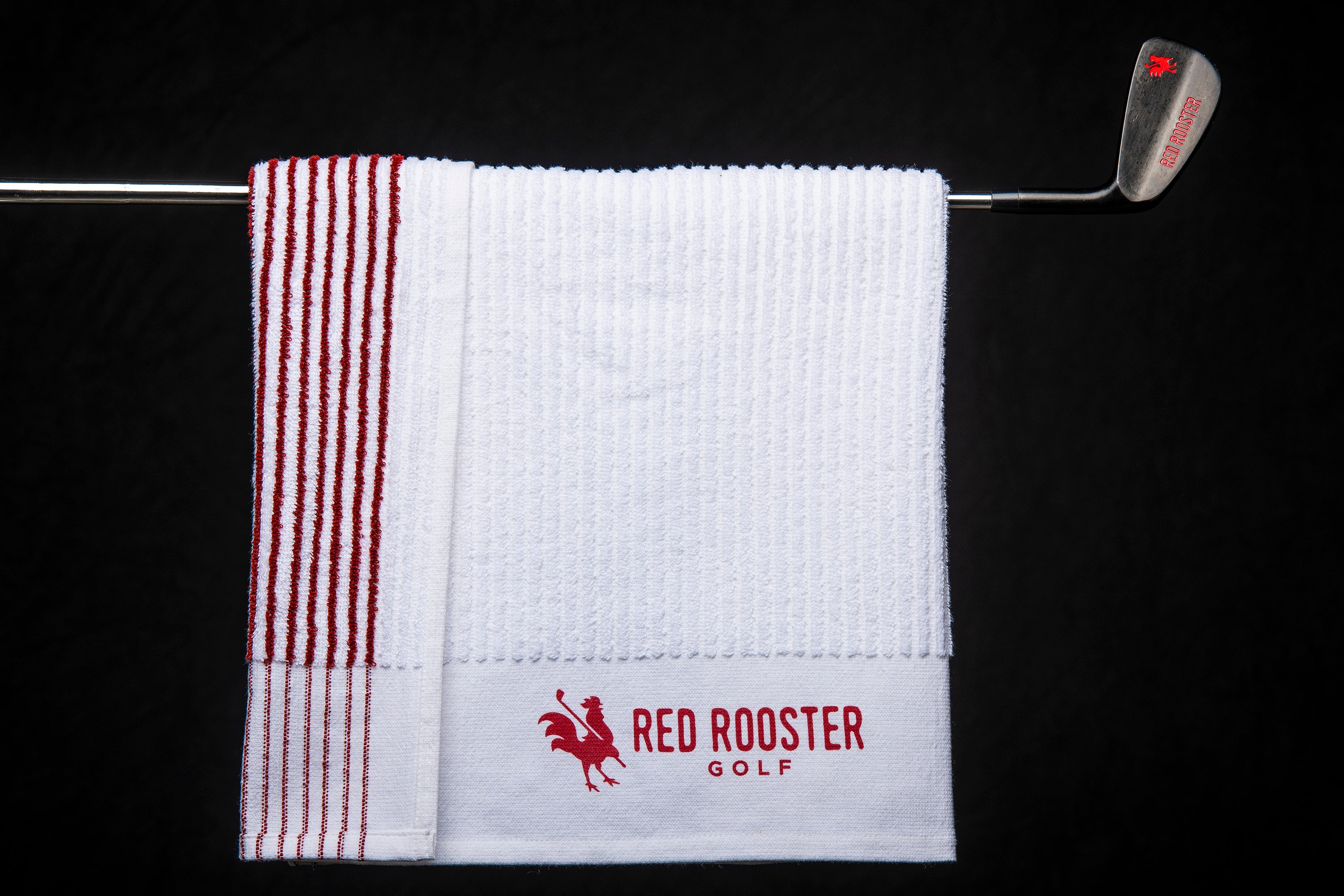 Caddie Towel White Canada - Red Rooster Golf Inc.