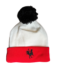 Winter Toque White Red Canada - Red Rooster Golf Inc.