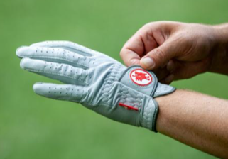 Grey Red Rooster Golf Glove