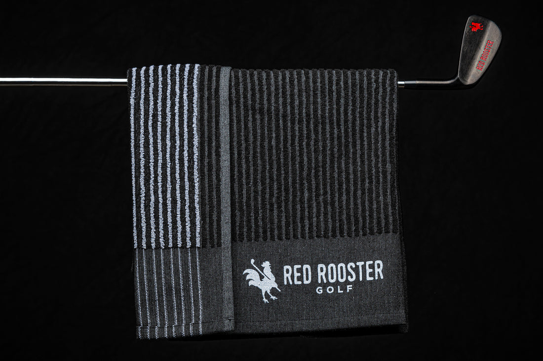 Caddie Towel Black Canada - Red Rooster Golf Inc.